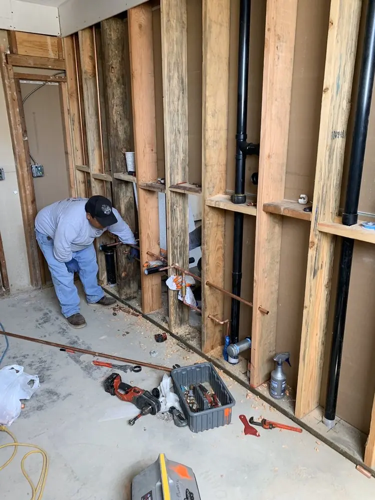 Commercial rough-in plumbing for Gas Line Repair in Peru